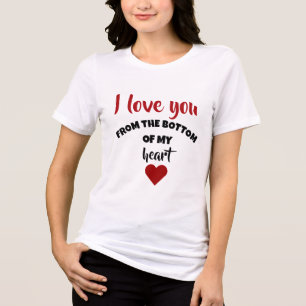 Ik hou van je vanuit de grond van mijn hart Tri-Blend shirt