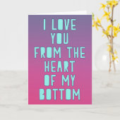 Ik hou van je vanuit het hart van mijn achterste kaart (Gele Bloem)