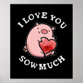 Ik hou van je, veel grappigheidspijn, varkensbal, poster (Voorkant)