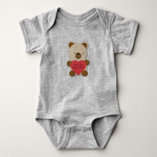 Ik hou van je veel griezelige Teddy Bear Romper (Voorkant)