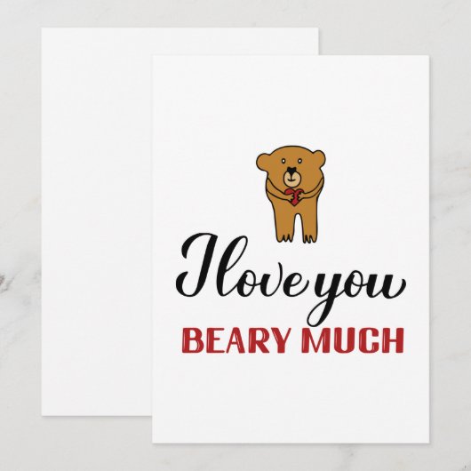 Ik hou van je veel kalligrafie feestdagenkaart (Voorkant / Achterkant)