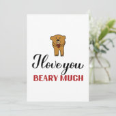 Ik hou van je veel kalligrafie feestdagenkaart (Staand voorkant)