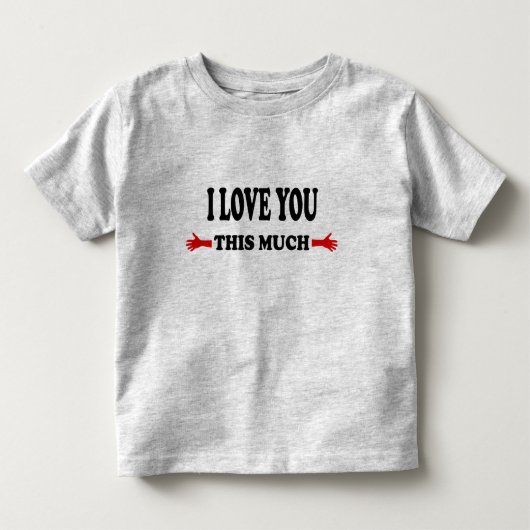 Ik hou van je veel open armen kinder shirts (Voorkant)