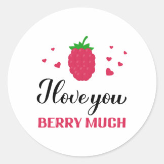 Ik hou van je, veel pun citaat ronde sticker