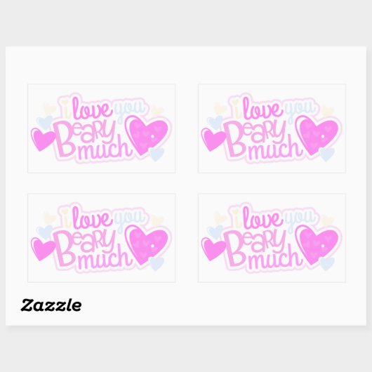 Ik hou van je veel Sticker (Vel)