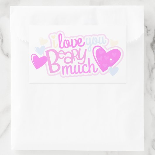 Ik hou van je veel Sticker (Tas)