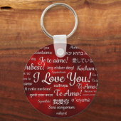 Ik hou van je, veel talen sleutelhanger (Voorkant)