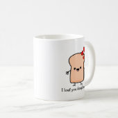 Ik hou van je, veel toast brood koffiemok (Voorkant rechts)