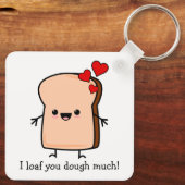 Ik hou van je, veel toast brood sleutelhanger (Achterkant)