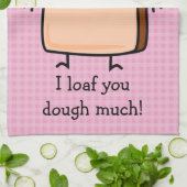 Ik hou van je, veel toast brood theedoek (Gevouwen)