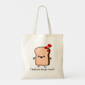 Ik hou van je, veel toast brood tote bag (Achterkant)