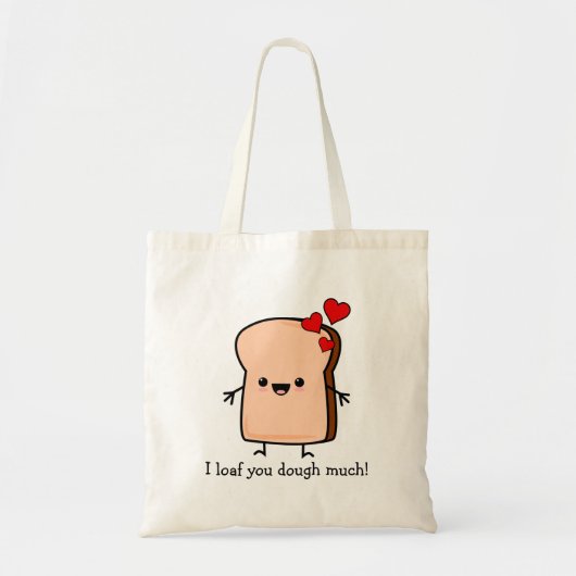 Ik hou van je, veel toast brood tote bag (Voorkant)