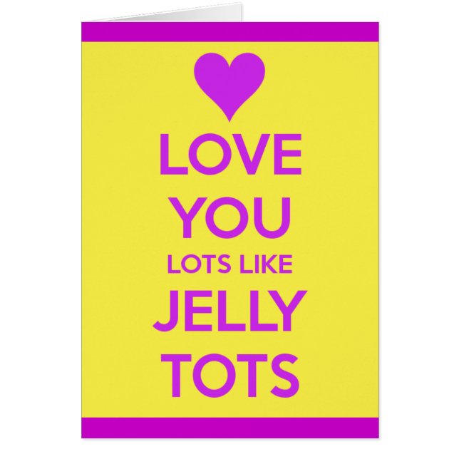 Ik hou van je veel van jelly tots grappige romanti (Voorkant)