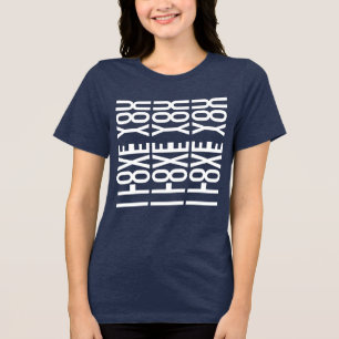 IK HOU VAN JE - Verborgen Liebesboodschap Tri-Blend Shirt