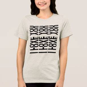IK HOU VAN JE - Verborgen Liebesboodschap Tri-Blend Shirt