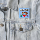 Ik hou van je vierkante button 5,1 cm (In situ)
