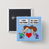 Ik hou van je vierkante button 5,1 cm (Voorkant /achterkant)