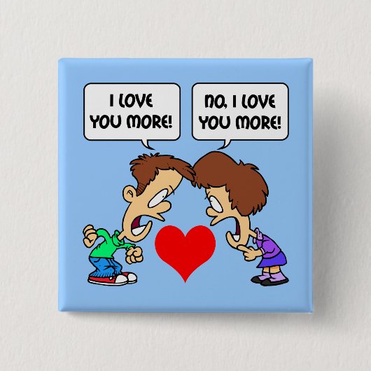 Ik hou van je vierkante button 5,1 cm (Voorkant)