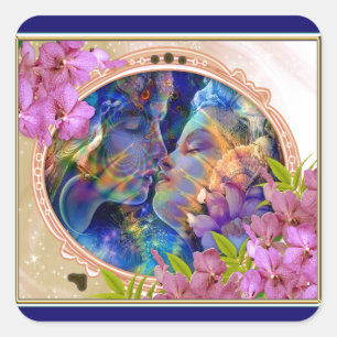 Ik hou van je vierkante sticker