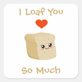 Ik hou van je vierkante sticker