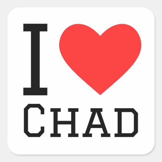Ik hou van je vierkante sticker (Voorkant)