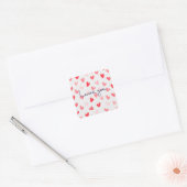Ik hou van je vierkante sticker (Envelop)