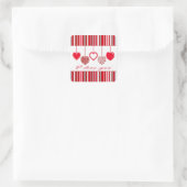 Ik hou van je vierkante sticker (Tas)