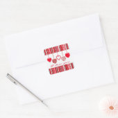 Ik hou van je vierkante sticker (Envelop)