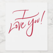 Ik hou van je! Voedsel en dranken etiketten set (Enkel label)