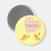 Ik hou van je vogelontwerp2 magneet (Voorkant / Achterkant)