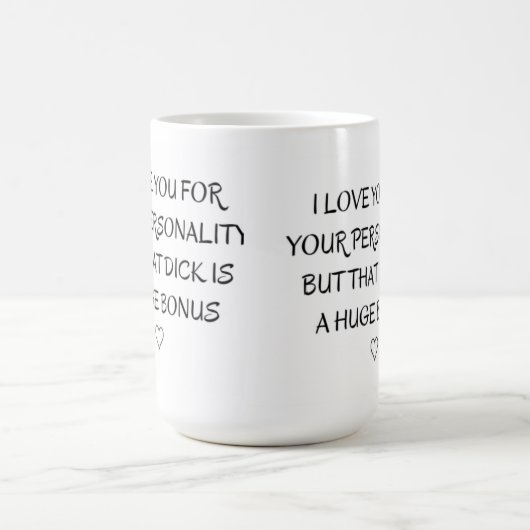 Ik hou van je voor persoonlijkheid, cadeau magische mok (Midden)