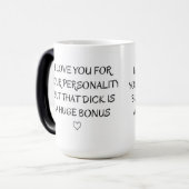 Ik hou van je voor persoonlijkheid, cadeau magische mok (Voorkant links)