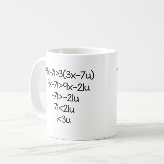 Ik hou van je voor wetenschappers, wiskunde lerare koffiemok (Voorkant links)