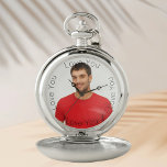 Ik hou van je vriend echtgenoot foto zakhorloge<br><div class="desc">Sjabloon voor je eigen foto van een vriend,  man,  man. Met de tekst. Liefde van jou (x4) Een geweldig verjaardagsgeschenk,  huwelijksgeschenk of keepname voor haar. Zwarte tekst.</div>