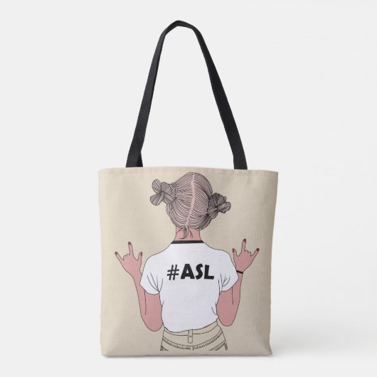 Ik hou van je vrienden Canvas tas (Achterkant)