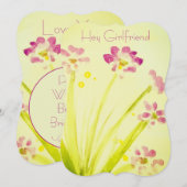 Ik hou van je Vriendin Kaart (Voorkant / Achterkant)