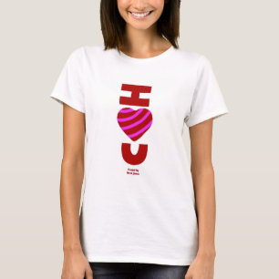 Ik hou van je vrouwelijke White Basic T Shirt