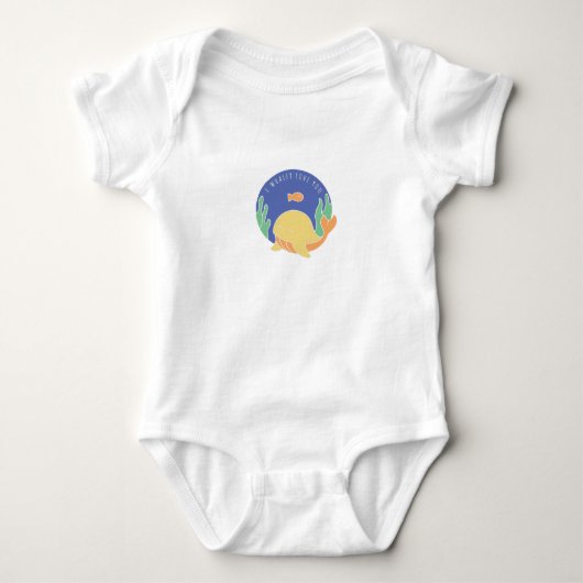 Ik hou van je walvis Baby Romper (Voorkant)