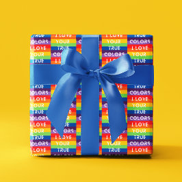 Ik hou van je ware kleuren die papierbladen oppakk inpakpapier vel