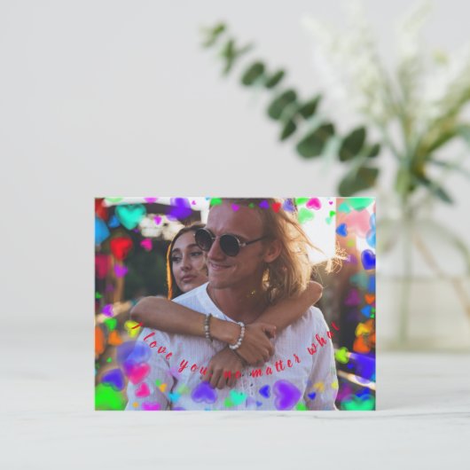 Ik hou van je, wat er ook gebeurt briefkaart (Staand voorkant)