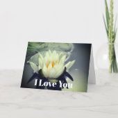 Ik hou van je waterLily Flower Personated Kaart (Voorkant)