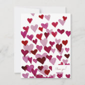 Ik hou van je waterverf harten Valentijnsdag kaart (Voorkant)