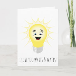 Ik hou van je watts en watts grappige Valentijn Ka Feestdagen Kaart