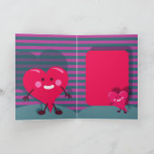 Ik hou van je! Whimsical Valentijn Character Feestdagen Kaart (Binnen)