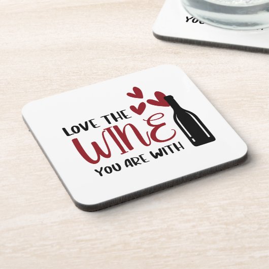 Ik hou van je wijn met grappigheid bier onderzetter (Linkerzijde)