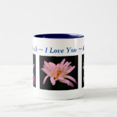 Ik hou van je Witte Daisy Gepersonaliseerd Tweekleurige Koffiemok (Center)
