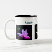 Ik hou van je witte rosebud, gepersonaliseerd tweekleurige koffiemok (Links)