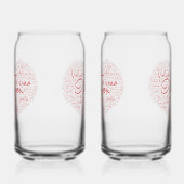Ik hou van je Word Cloud Red Heart Valentijnsdag Blikvorm Glas (Links)