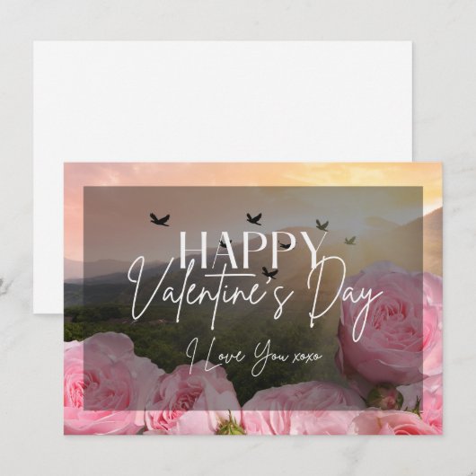 Ik hou van je XOXO Happy Valentijnsdag Kaart (Voorkant / Achterkant)