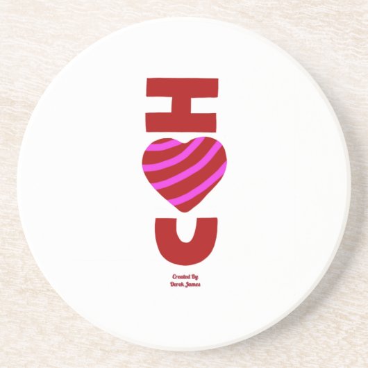 Ik hou van je zandsteen Onderzetter (Voorkant)